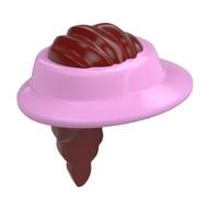 Hair and Hat, Visor Bright Pink Pattern Dunkelrot