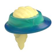 Hair and Hat, Visor Trans-Light Blue Pattern Leuchtendes Hellgelb