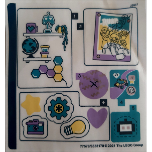 Sticker Sheet for Set 41667-1 [No Color/Any Color]