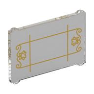 Glass for Window 1 × 3 × 2 with Gold Window Lines print Transparent