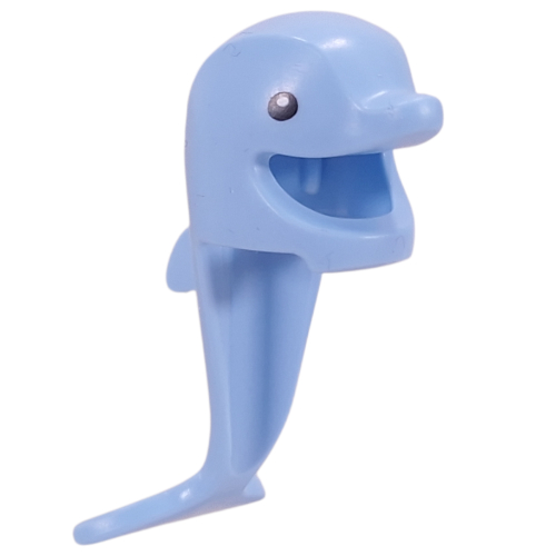 Costume / Mask, Dolphin with Black Eyes print Bright Light Blue