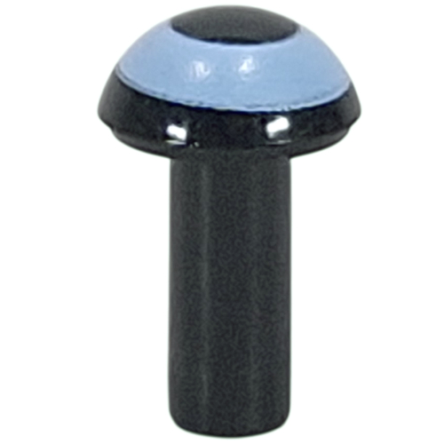 Bar 1L with Rounded End with Medium Blue Eye print Schwarz