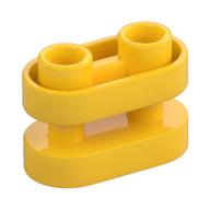 Brick Special 1 × 2 Rounded with Center Bars Yellow