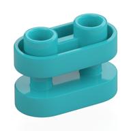 Brick Special 1 × 2 Rounded with Center Bars Medium Azure