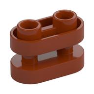 Brick Special 1 × 2 Rounded with Center Bars Dark Orange