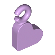 Pendant, Heart Lavendel