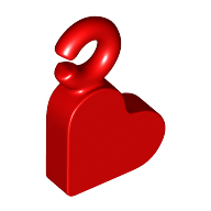 Pendant, Heart Red