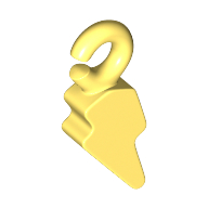 Pendant, Lightning Bolt Bright Light Yellow
