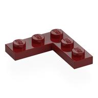 Plate 3 × 3 Corner Dark Red