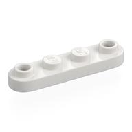 Plate Special 1 × 4 Rounded with 2 Open Studs White