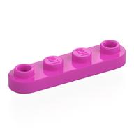 Plate Special 1 × 4 Rounded with 2 Open Studs Dark Pink