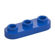 Plate Special 1 × 3 Rounded with 3 Open Studs Blue