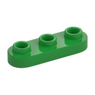 Plate Special 1 × 3 Rounded with 3 Open Studs Bright Green
