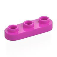 Plate Special 1 × 3 Rounded with 3 Open Studs Dark Pink