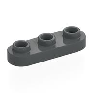 Plate Special 1 × 3 Rounded with 3 Open Studs Dark Bluish Gray