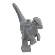 Animal, Dinosaur, Raptor, Child, Sand Blue Stripes print Hellblaugrau