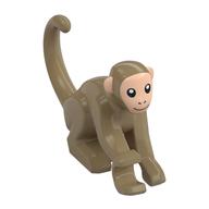 Animal, Monkey / Ape / Orangutan, One Arm Out, with Light Nougat Face Print Dunkelbeige