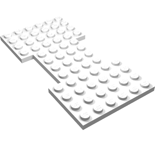Vehicle Base 6 × 12 with 1 × 4 Cutouts White