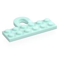 Plate Special 2 × 6 with Wall Mount Hook Light Aqua