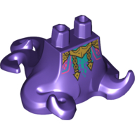Lower Body with 5 Tentacles with Gold Jewelry print Dark Purple