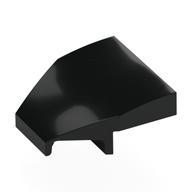Brick Wedged, Curved 2 × 2 × 2/3 with Notches 27° Black