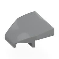 Brick Wedged, Curved 2 × 2 × 2/3 with Notches 27° Light Bluish Gray