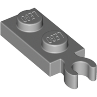 Plate Special 1 × 2 with Clip Vertical on End Hellblaugrau