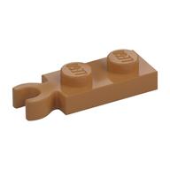 Plate Special 1 × 2 with Clip Vertical on End Medium Nougat