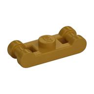 Platte speziell 1 × 1 mit Griff auf 2 Enden Perlgold