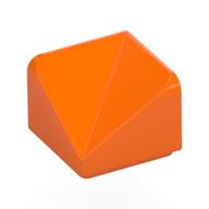 Brick Sloped 30° 1 × 1 × 2/3 Double Concave Orange