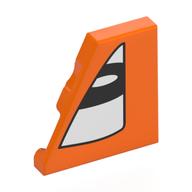 Wedge Tile 2 × 2 Left with White Eye Right print Orange
