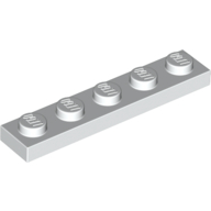 Plate 1 × 5 White