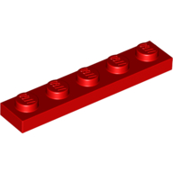 Platte 1 × 5 Rot