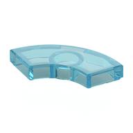 Tile 2 × 2 Curved, Macaroni, Center Anti-Stud Trans-Light Blue