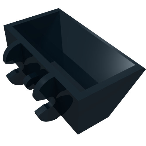 Construction Vehicle Bucket Smooth 2 × 4 × 1 Schwarz