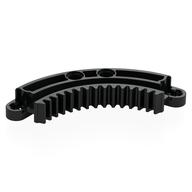 Technic Gear Rack 1/4 Circle 6 × 6, 15 Teeth Black