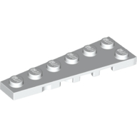 Wedge Plate 6 × 2 Left White