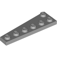 Wedge Plate 6 × 2 Right Light Bluish Gray