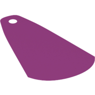 Neckwear Cape, Long Narrow, Rounded with Iridescent Side Magenta