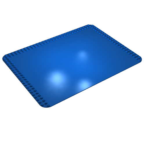Baseplate 24 × 32 with Studs on Edges Blue
