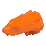 Animal / Creature Body Part, Snake / Dragon Head Upper Jaw with 3 Ridges [Plain] Orange