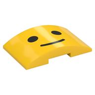 Brick Curved 4 × 6 Double, 2 × 4 Cutout with Classic Minifig Face Print