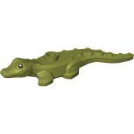 Animal, Alligator / Crocodile Baby with Black Eyes print Olive Green