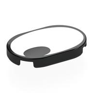 Tile Round 2 × 3 with White Surface, Black Oval in Corner (Eye) print Black