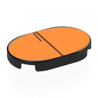 Tile Round 2 × 3 with Orange Surface (Closed Eye) print Black