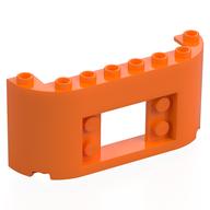 Panel 2 × 8 × 3 with Curved Sides Orange