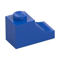 Bogenstein 2 × 1 mit umgekehrt Aussparung Blau