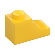 Brick Curved 2 × 1 with Inverted Cutout Yellow