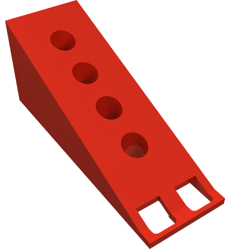 Fabuland, Roof Support Slope 6 × 2 Red
