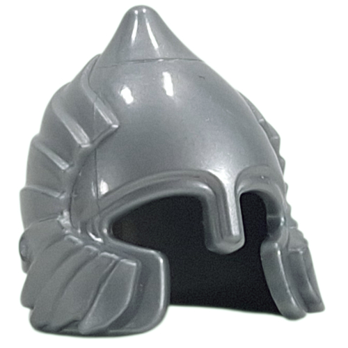 Helmet, Castle / Fantasy with Sculpted Wings Flat Silver